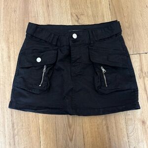 NEW Forever 21 Black Mini cargo Skirt